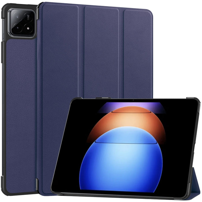 Funda para tableta de cuero inteligente con soporte triple Custer Pure Color, For Xiaomi Pad 6S Pro