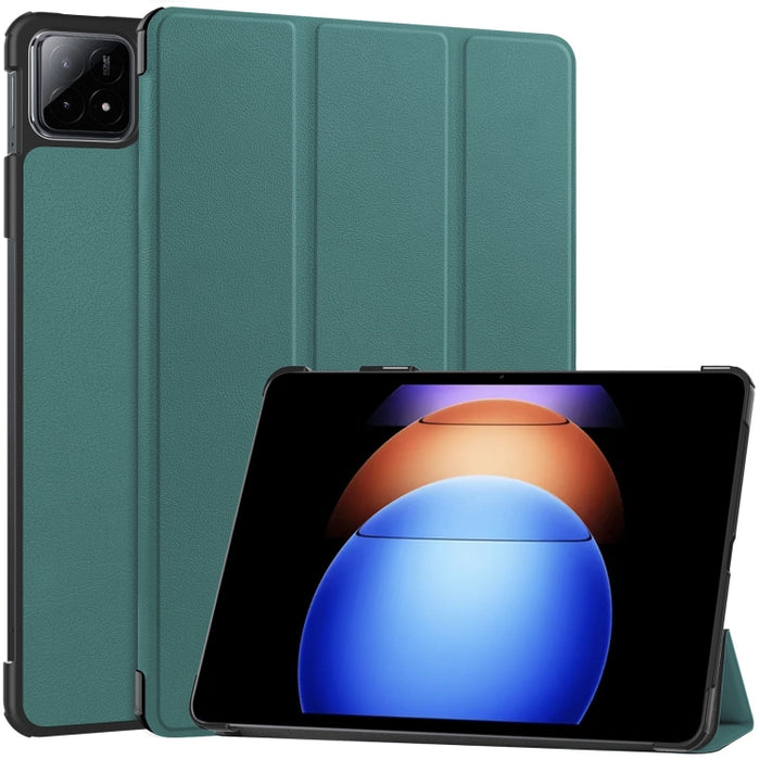 Funda para tableta de cuero inteligente con soporte triple Custer Pure Color, For Xiaomi Pad 6S Pro