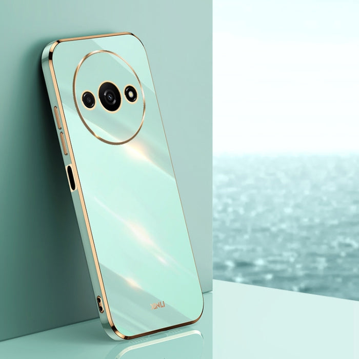 XINLI Caja recta del teléfono de TPU con borde dorado chapado 6D, For Xiaomi Civi 4 Pro, For Xiaomi Redmi A3, For Xiaomi 14 Ultra 5G