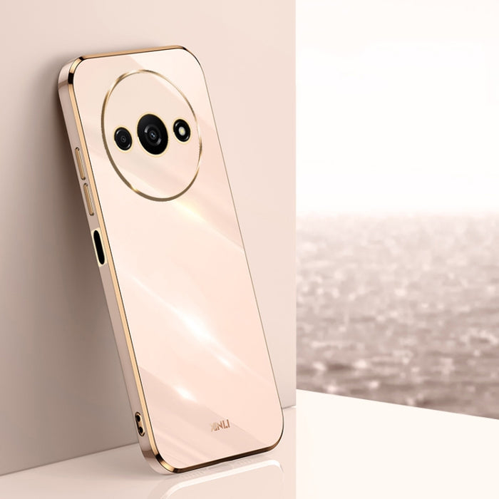 XINLI Caja recta del teléfono de TPU con borde dorado chapado 6D, For Xiaomi Civi 4 Pro, For Xiaomi Redmi A3, For Xiaomi 14 Ultra 5G