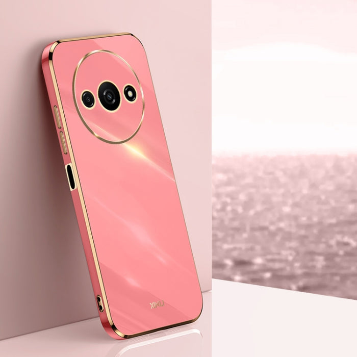 XINLI Caja recta del teléfono de TPU con borde dorado chapado 6D, For Xiaomi Civi 4 Pro, For Xiaomi Redmi A3, For Xiaomi 14 Ultra 5G