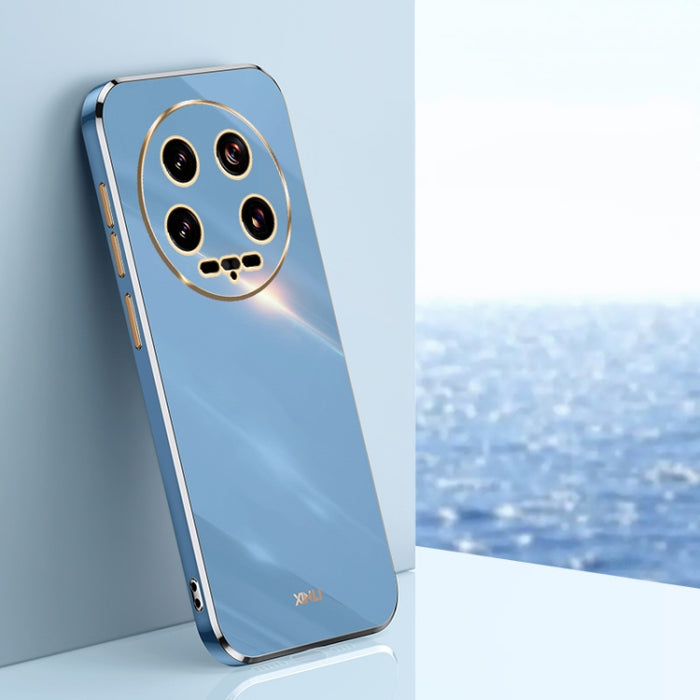 XINLI Caja recta del teléfono de TPU con borde dorado chapado 6D, For Xiaomi Civi 4 Pro, For Xiaomi Redmi A3, For Xiaomi 14 Ultra 5G