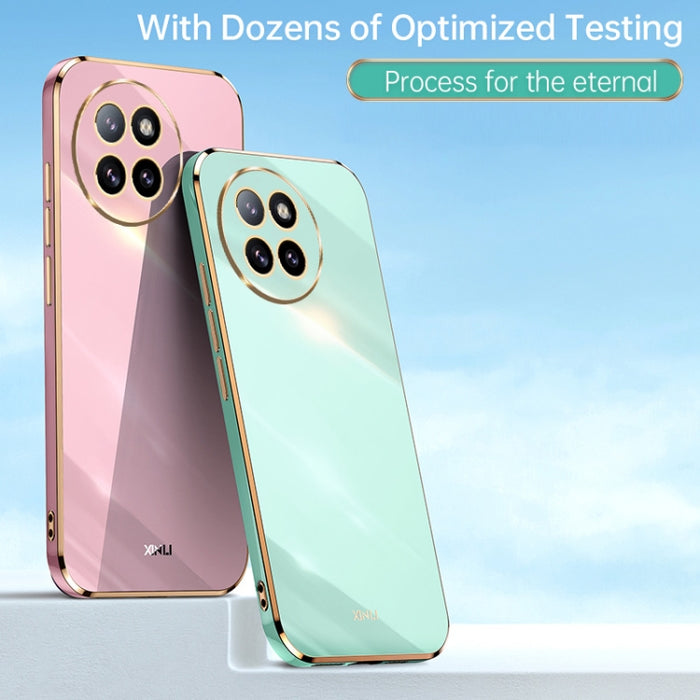 XINLI Caja recta del teléfono de TPU con borde dorado chapado 6D, For Xiaomi Civi 4 Pro, For Xiaomi Redmi A3, For Xiaomi 14 Ultra 5G