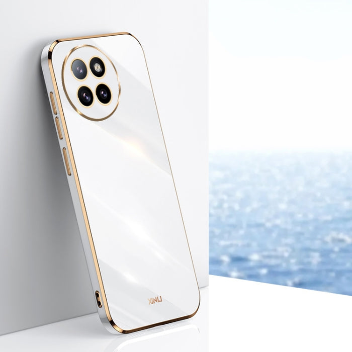 XINLI Caja recta del teléfono de TPU con borde dorado chapado 6D, For Xiaomi Civi 4 Pro, For Xiaomi Redmi A3, For Xiaomi 14 Ultra 5G