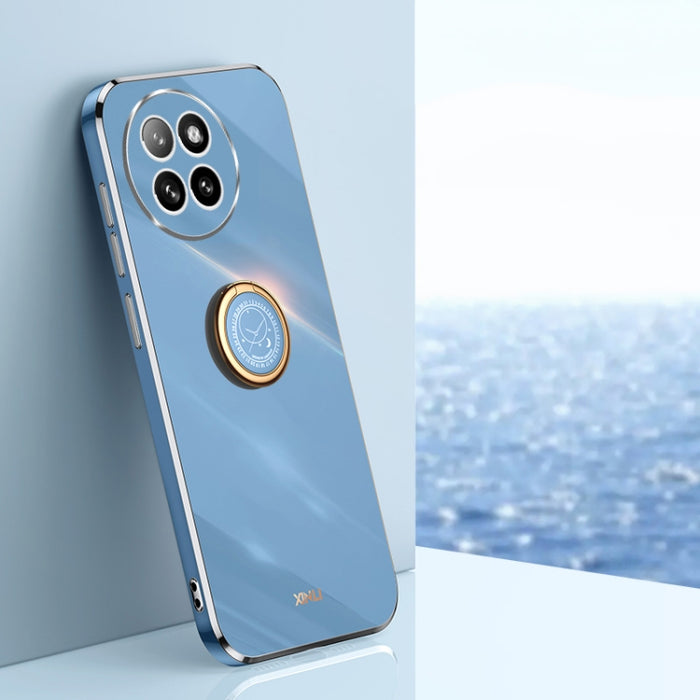 XINLI Estuche a prueba de golpes de TPU con borde dorado chapado en 6D recto con soporte para anillo, For Xiaomi Civi 4 Pro, For Xiaomi Redmi A3, For Xiaomi 14 Ultra 5G