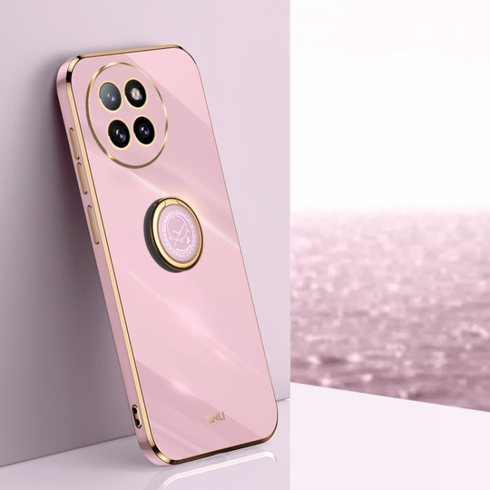 XINLI Estuche a prueba de golpes de TPU con borde dorado chapado en 6D recto con soporte para anillo, For Xiaomi Civi 4 Pro, For Xiaomi Redmi A3, For Xiaomi 14 Ultra 5G