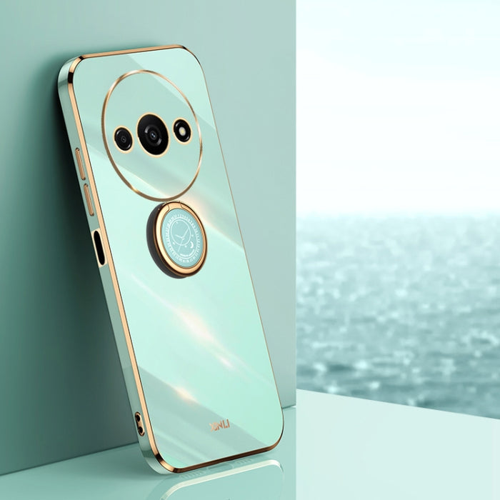 XINLI Estuche a prueba de golpes de TPU con borde dorado chapado en 6D recto con soporte para anillo, For Xiaomi Civi 4 Pro, For Xiaomi Redmi A3, For Xiaomi 14 Ultra 5G