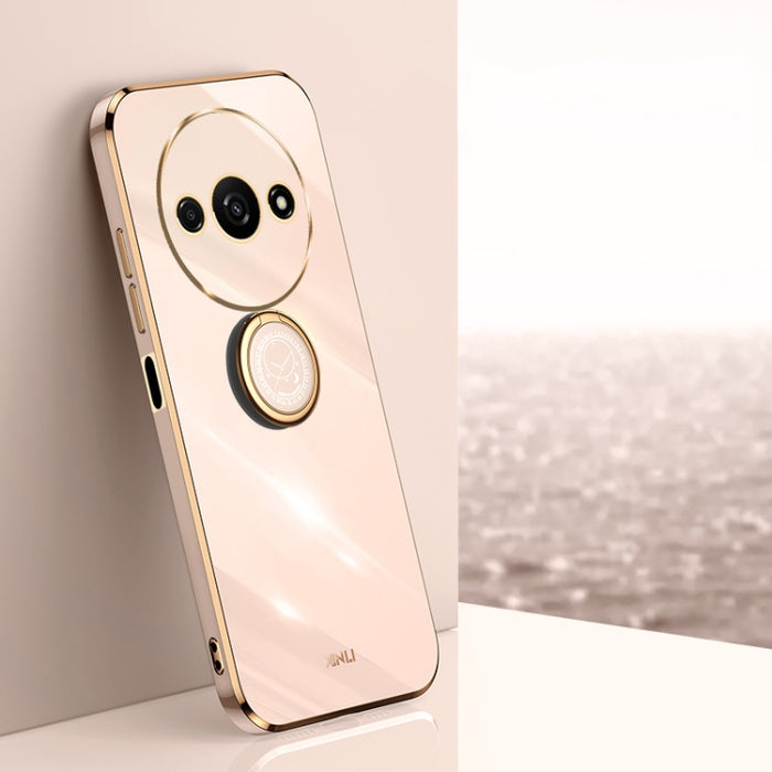 XINLI Estuche a prueba de golpes de TPU con borde dorado chapado en 6D recto con soporte para anillo, For Xiaomi Civi 4 Pro, For Xiaomi Redmi A3, For Xiaomi 14 Ultra 5G