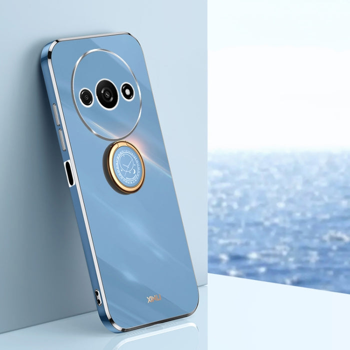 XINLI Estuche a prueba de golpes de TPU con borde dorado chapado en 6D recto con soporte para anillo, For Xiaomi Civi 4 Pro, For Xiaomi Redmi A3, For Xiaomi 14 Ultra 5G