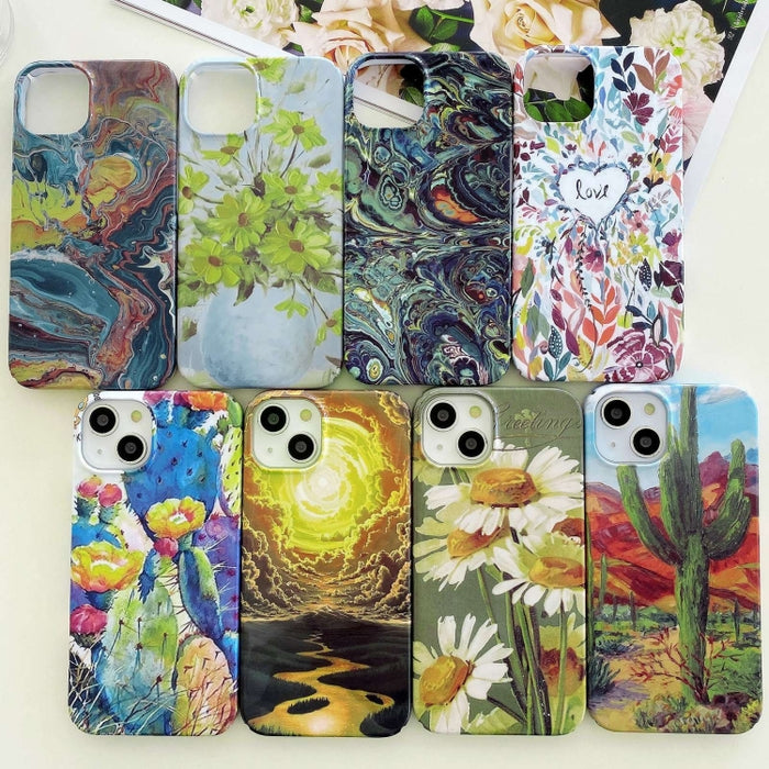 Caja del teléfono de la PC del palo de agua que barniza, For iPhone 16 Pro Max, For iPhone 16 Pro, For iPhone 16 Plus, For iPhone 16, For iPhone 15 Pro Max, For iPhone 15 Pro, For iPhone 15 Plus, For iPhone 15