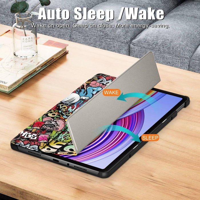 Funda para tableta inteligente de cuero con soporte triple pintada Custer, For Xiaomi Redmi Pad Pro 12.1