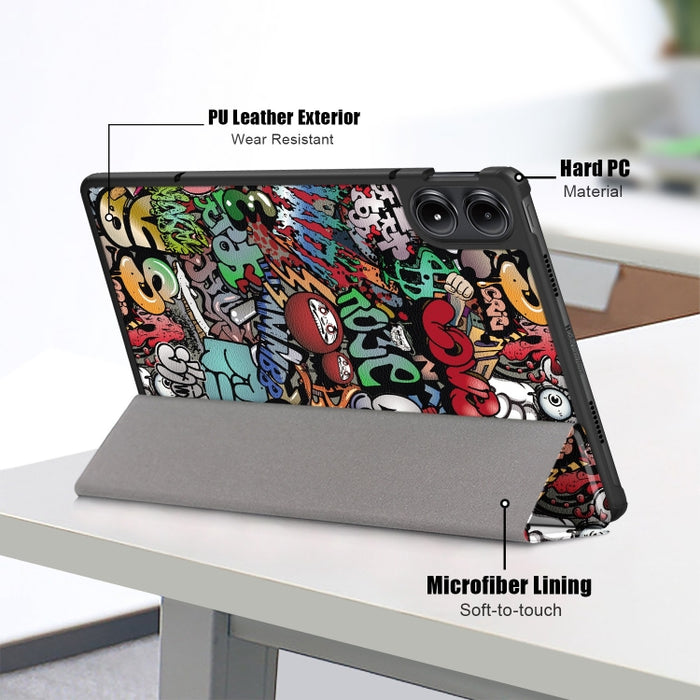 Funda para tableta inteligente de cuero con soporte triple pintada Custer, For Xiaomi Redmi Pad Pro 12.1