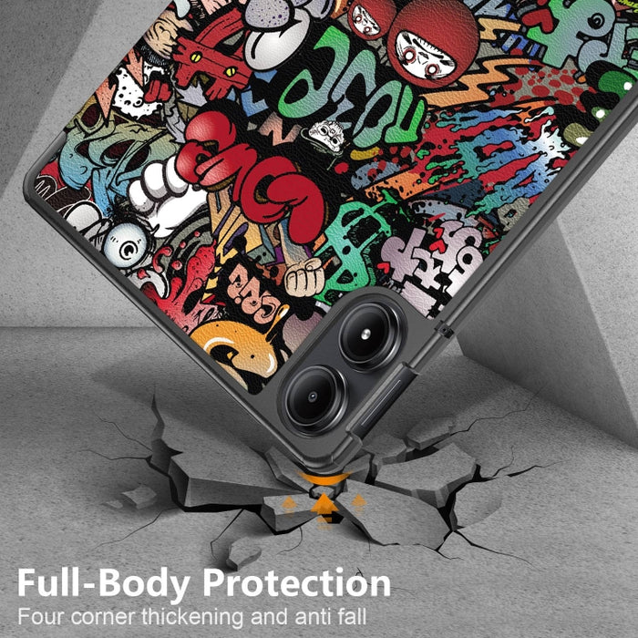 Funda para tableta inteligente de cuero con soporte triple pintada Custer, For Xiaomi Redmi Pad Pro 12.1