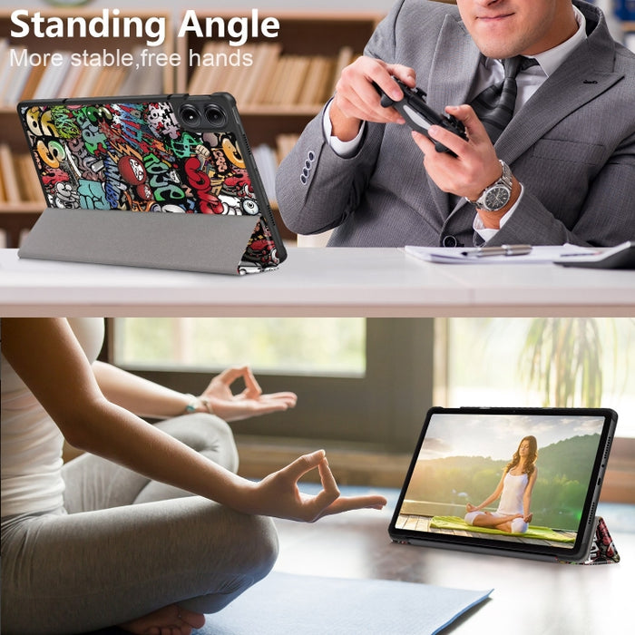 Funda para tableta inteligente de cuero con soporte triple pintada Custer, For Xiaomi Redmi Pad Pro 12.1