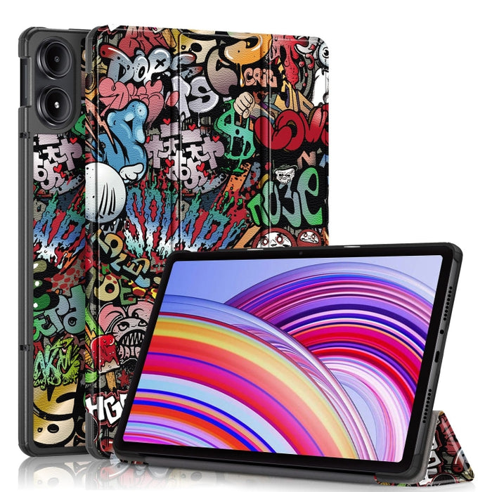 Funda para tableta inteligente de cuero con soporte triple pintada Custer, For Xiaomi Redmi Pad Pro 12.1