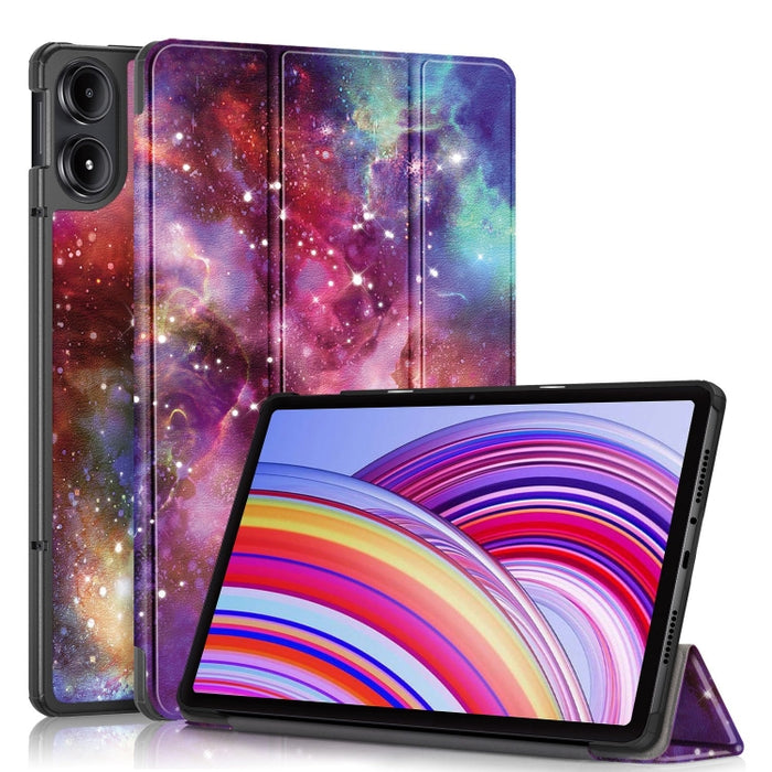 Funda para tableta inteligente de cuero con soporte triple pintada Custer, For Xiaomi Redmi Pad Pro 12.1