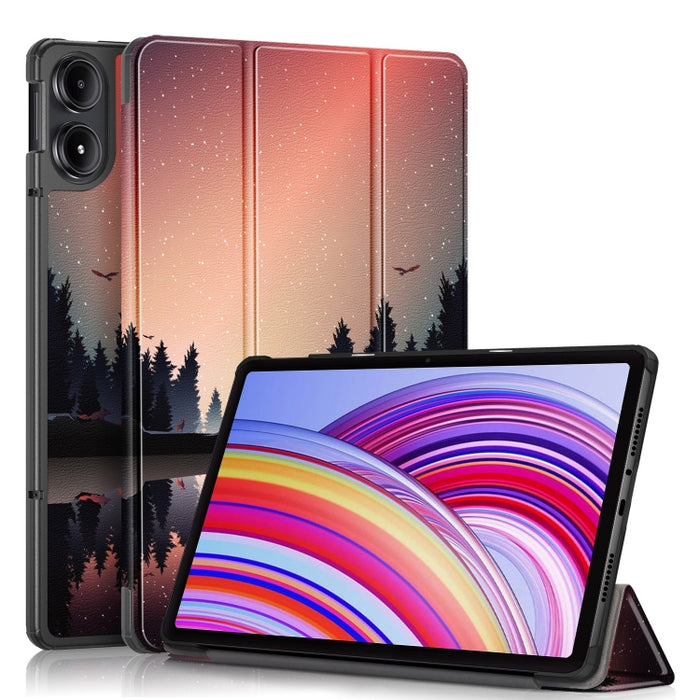 Funda para tableta inteligente de cuero con soporte triple pintada Custer, For Xiaomi Redmi Pad Pro 12.1