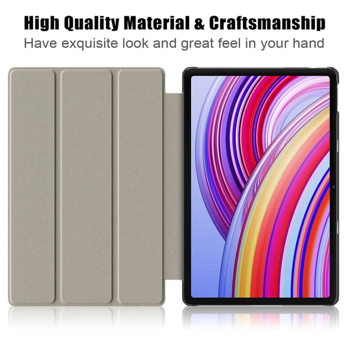 Funda para tableta inteligente de cuero con soporte triple Custer Pure Color, For Xiaomi Redmi Pad Pro 12.1