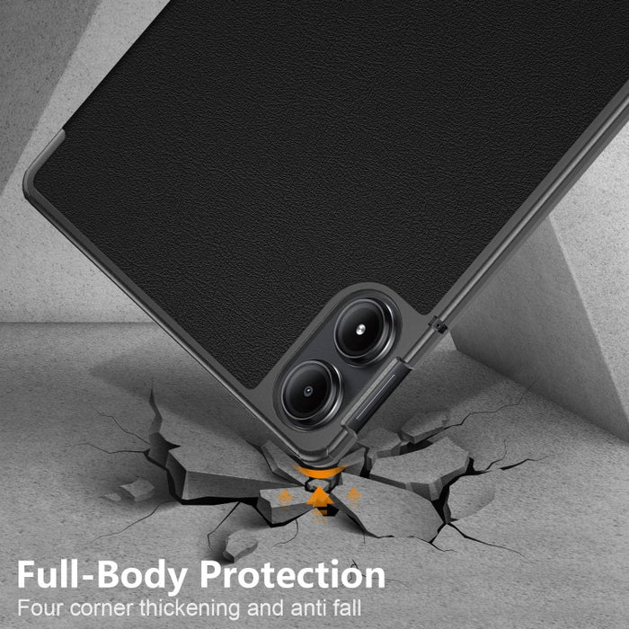 Funda para tableta inteligente de cuero con soporte triple Custer Pure Color, For Xiaomi Redmi Pad Pro 12.1
