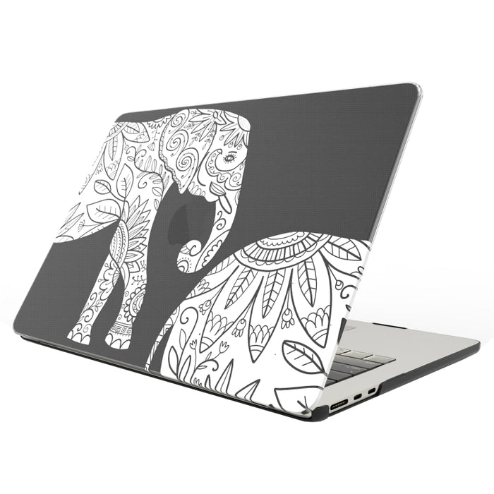Funda protectora esmerilada para portátil con patrón impreso UV, For MacBook Air 13.6 2025 / 2022 / 2023, For MacBook Pro 13.3 A2338/A2251/A2289/A2159, For MacBook Pro 14.2 A2992/A2918/A2779/A2442, For MacBook Air 15 M2 A2941 / M3 A3114