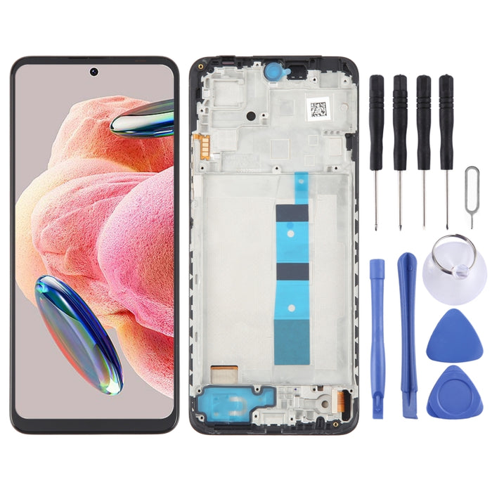 Montaje completo del digitalizador de pantalla LCD de material OLED con marco, For Xiaomi Redmi Note 12 4G, For Xiaomi Poco X5, For Xiaomi Redmi Note 12 5G