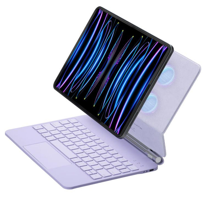 Funda de cuero con teclado Bluetooth y panel táctil, For iPad Air 11 2025 / 2024 / Pro 11 2022