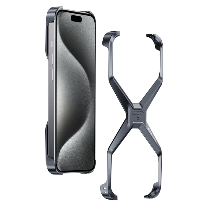 Caja de teléfono de metal en forma de X sin marco, For iPhone 15 Pro Max, For iPhone 15 Pro, For iPhone 15, For iPhone 13 / 14, For iPhone 13 Pro / 14 Pro, For iPhone 13 Pro Max / 14 Pro Max