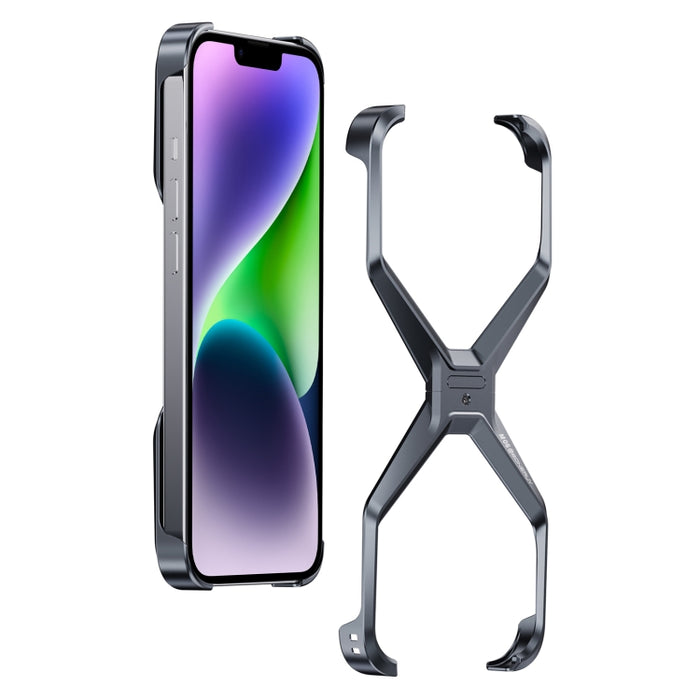 Caja de teléfono de metal en forma de X sin marco, For iPhone 15 Pro Max, For iPhone 15 Pro, For iPhone 15, For iPhone 13 / 14, For iPhone 13 Pro / 14 Pro, For iPhone 13 Pro Max / 14 Pro Max