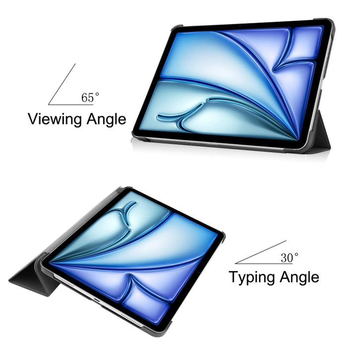 Funda para tableta de cuero inteligente con soporte triple Custer Pure Color, For iPad Pro 13 2025 / 2024, For iPad Air 13 2025 / 2024