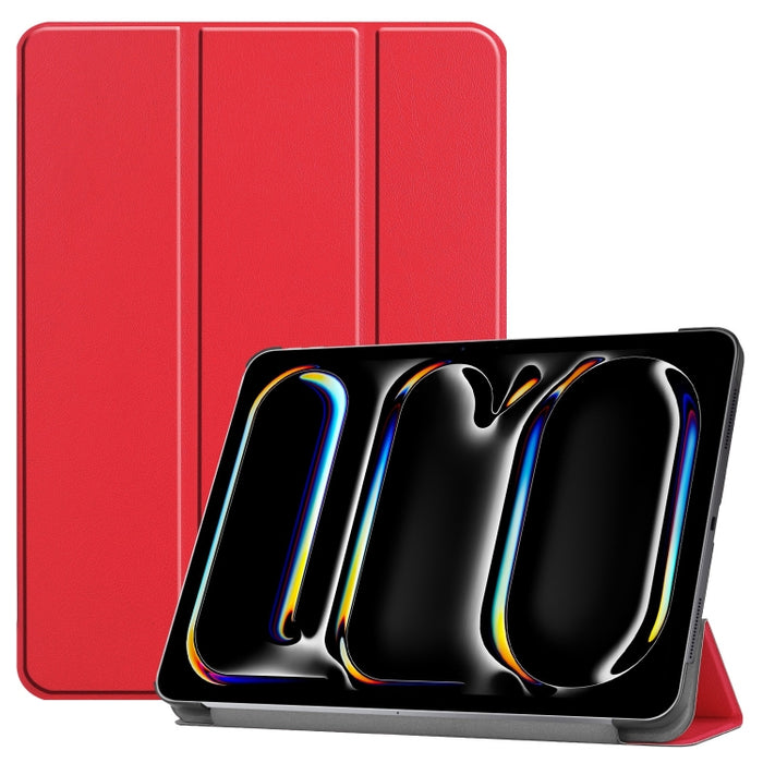 Funda para tableta de cuero inteligente con soporte triple Custer Pure Color, For iPad Pro 13 2025 / 2024, For iPad Air 13 2025 / 2024