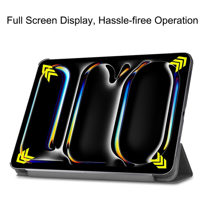 Funda para tableta de cuero inteligente con soporte triple Custer Pure Color, For iPad Pro 11 2025 / 2024