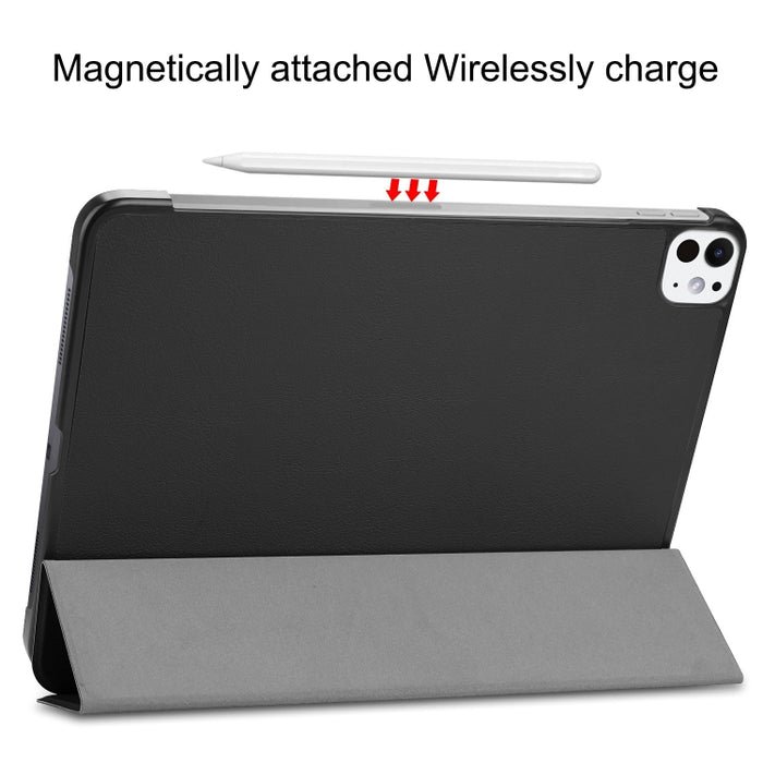 Funda para tableta de cuero inteligente con soporte triple Custer Pure Color, For iPad Pro 11 2025 / 2024