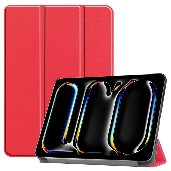 Funda para tableta de cuero inteligente con soporte triple Custer Pure Color, For iPad Pro 11 2025 / 2024