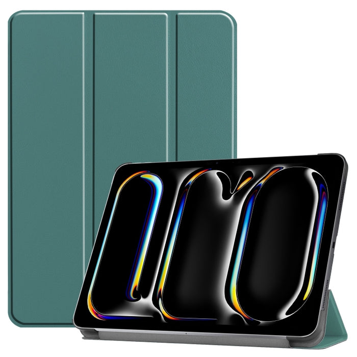Funda para tableta de cuero inteligente con soporte triple Custer Pure Color, For iPad Pro 11 2025 / 2024