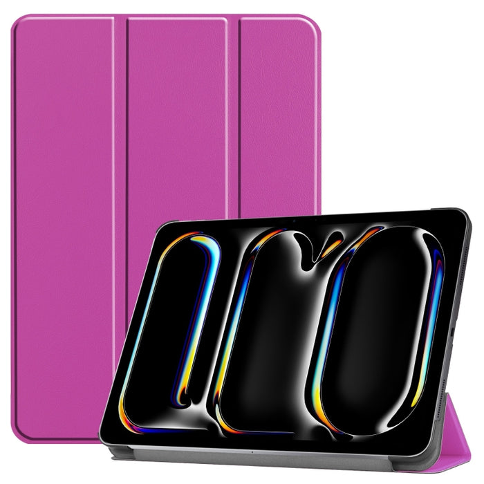 Funda para tableta de cuero inteligente con soporte triple Custer Pure Color, For iPad Pro 11 2025 / 2024