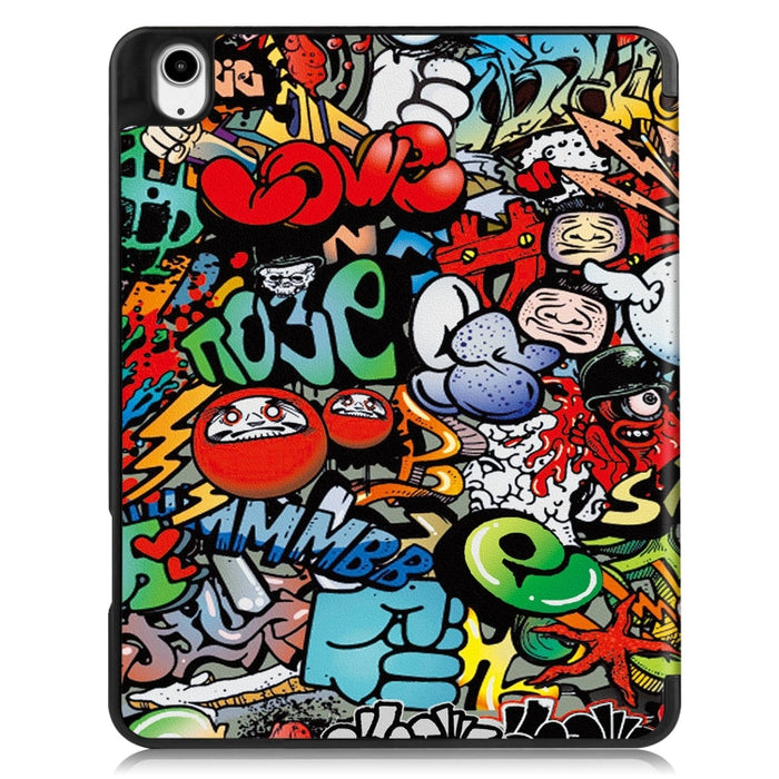 Funda para tableta de cuero inteligente con soporte triple pintado Custer y bandeja para bolígrafos, For iPad Pro 13 2025 / 2024, For iPad Air 13 2024 / 2025