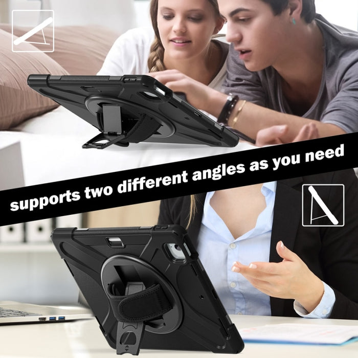 Caja híbrida giratoria de la tableta de la PC del silicón del apretón de Kickstand, For iPad Pro 13 2025 / 2024, For iPad Pro 11 2025 / 2024, For iPad Air 11 2024 / Air 11 2025, For iPad Air 13 2024 / Air 13 2025