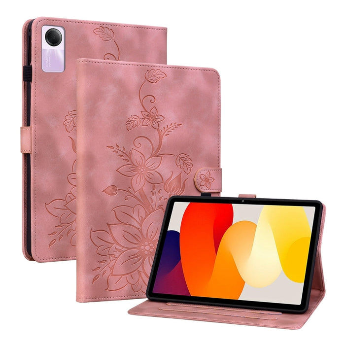 Funda para tablet Lily de piel repujada, For Redmi K Pad 2 8.8 inch 2026, For Xiaomi Redmi K Pad 8.8 inch, For Redmi Pad 2 / Redmi Pad SE 11 2025, For Xiaomi Pad 7 / Pad 7 Pro, For Xiaomi Redmi Pad SE 8.7, For Xiaomi Redmi Pad Pro 12.1                 ...