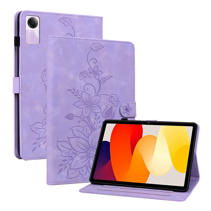 Funda para tablet Lily de piel repujada, For Redmi K Pad 2 8.8 inch 2026, For Xiaomi Redmi K Pad 8.8 inch, For Redmi Pad 2 / Redmi Pad SE 11 2025, For Xiaomi Pad 7 / Pad 7 Pro, For Xiaomi Redmi Pad SE 8.7, For Xiaomi Redmi Pad Pro 12.1                 ...