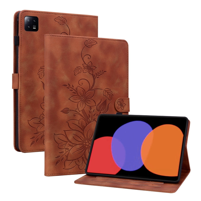 Funda para tablet Lily de piel repujada, For Redmi K Pad 2 8.8 inch 2026, For Xiaomi Redmi K Pad 8.8 inch, For Redmi Pad 2 / Redmi Pad SE 11 2025, For Xiaomi Pad 7 / Pad 7 Pro, For Xiaomi Redmi Pad SE 8.7, For Xiaomi Redmi Pad Pro 12.1                 ...