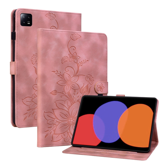 Funda para tablet Lily de piel repujada, For Redmi K Pad 2 8.8 inch 2026, For Xiaomi Redmi K Pad 8.8 inch, For Redmi Pad 2 / Redmi Pad SE 11 2025, For Xiaomi Pad 7 / Pad 7 Pro, For Xiaomi Redmi Pad SE 8.7, For Xiaomi Redmi Pad Pro 12.1                 ...