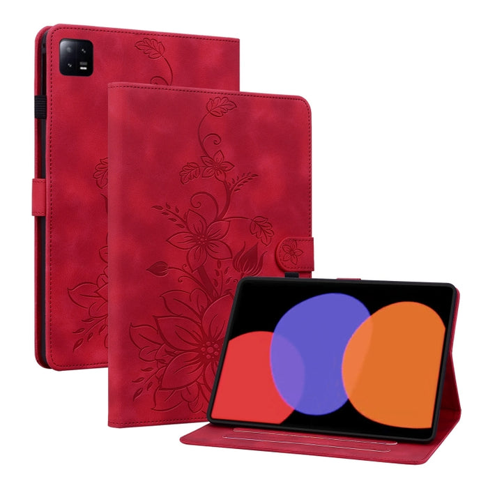 Funda para tablet Lily de piel repujada, For Redmi K Pad 2 8.8 inch 2026, For Xiaomi Redmi K Pad 8.8 inch, For Redmi Pad 2 / Redmi Pad SE 11 2025, For Xiaomi Pad 7 / Pad 7 Pro, For Xiaomi Redmi Pad SE 8.7, For Xiaomi Redmi Pad Pro 12.1                 ...
