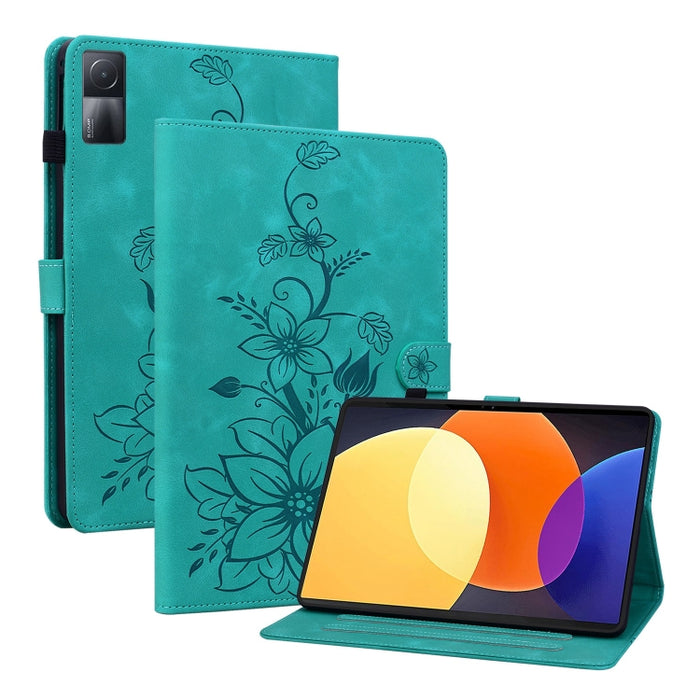 Funda para tablet Lily de piel repujada, For Redmi K Pad 2 8.8 inch 2026, For Xiaomi Redmi K Pad 8.8 inch, For Redmi Pad 2 / Redmi Pad SE 11 2025, For Xiaomi Pad 7 / Pad 7 Pro, For Xiaomi Redmi Pad SE 8.7, For Xiaomi Redmi Pad Pro 12.1                 ...