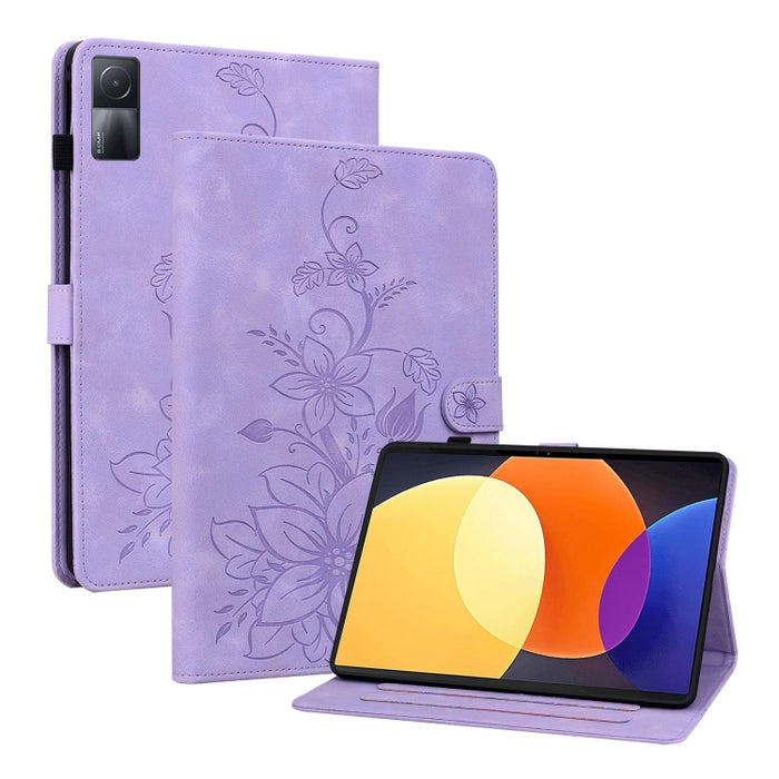 Funda para tablet Lily de piel repujada, For Redmi K Pad 2 8.8 inch 2026, For Xiaomi Redmi K Pad 8.8 inch, For Redmi Pad 2 / Redmi Pad SE 11 2025, For Xiaomi Pad 7 / Pad 7 Pro, For Xiaomi Redmi Pad SE 8.7, For Xiaomi Redmi Pad Pro 12.1                 ...