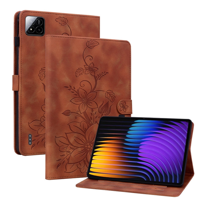 Funda para tablet Lily de piel repujada, For Redmi K Pad 2 8.8 inch 2026, For Xiaomi Redmi K Pad 8.8 inch, For Redmi Pad 2 / Redmi Pad SE 11 2025, For Xiaomi Pad 7 / Pad 7 Pro, For Xiaomi Redmi Pad SE 8.7, For Xiaomi Redmi Pad Pro 12.1                 ...