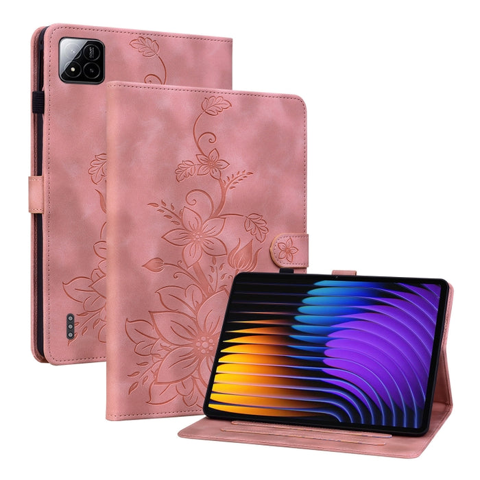 Funda para tablet Lily de piel repujada, For Redmi K Pad 2 8.8 inch 2026, For Xiaomi Redmi K Pad 8.8 inch, For Redmi Pad 2 / Redmi Pad SE 11 2025, For Xiaomi Pad 7 / Pad 7 Pro, For Xiaomi Redmi Pad SE 8.7, For Xiaomi Redmi Pad Pro 12.1                 ...