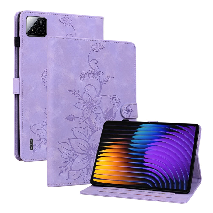 Funda para tablet Lily de piel repujada, For Redmi K Pad 2 8.8 inch 2026, For Xiaomi Redmi K Pad 8.8 inch, For Redmi Pad 2 / Redmi Pad SE 11 2025, For Xiaomi Pad 7 / Pad 7 Pro, For Xiaomi Redmi Pad SE 8.7, For Xiaomi Redmi Pad Pro 12.1                 ...