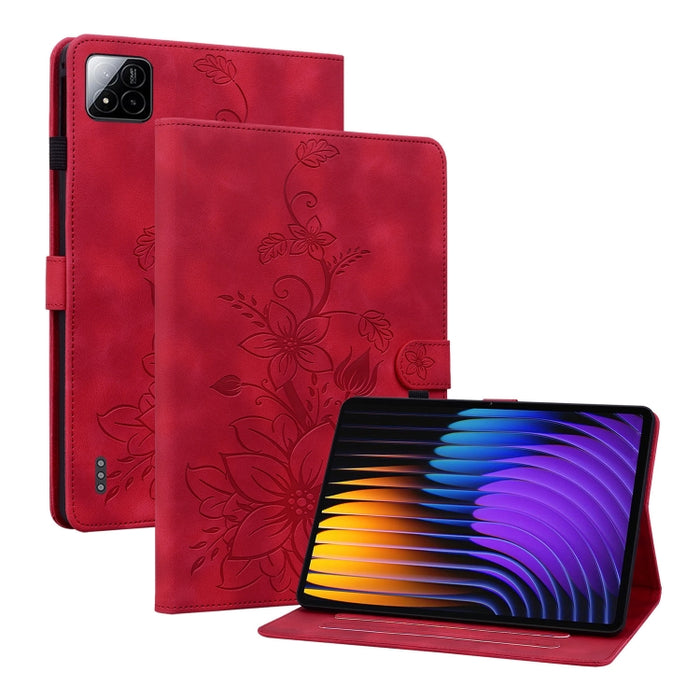 Funda para tablet Lily de piel repujada, For Redmi K Pad 2 8.8 inch 2026, For Xiaomi Redmi K Pad 8.8 inch, For Redmi Pad 2 / Redmi Pad SE 11 2025, For Xiaomi Pad 7 / Pad 7 Pro, For Xiaomi Redmi Pad SE 8.7, For Xiaomi Redmi Pad Pro 12.1                 ...