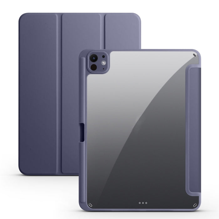 Funda para tableta de cuero inteligente de acrílico con 3 pliegues, For iPad Pro 13 2025 / 2024, For iPad Pro 11 2025 / 2024, For iPad Air 11 2024 / 2025