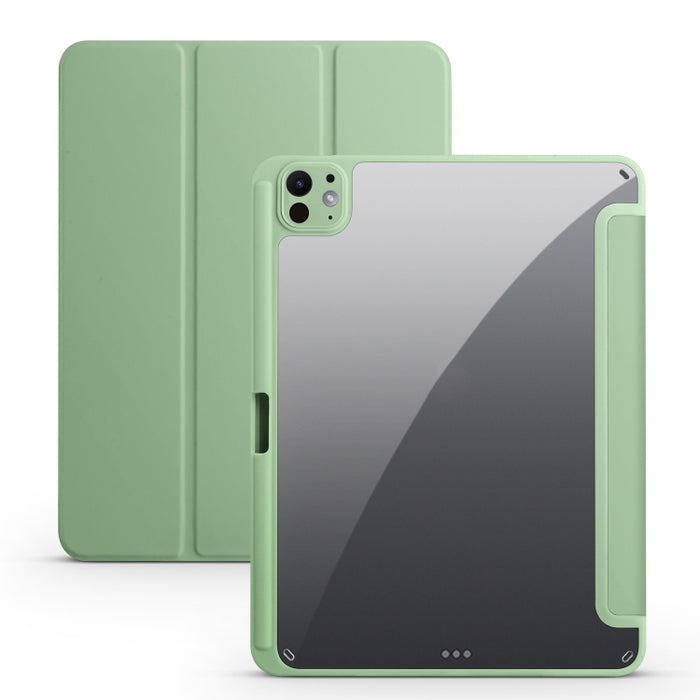 Funda para tableta de cuero inteligente de acrílico con 3 pliegues, For iPad Pro 13 2025 / 2024, For iPad Pro 11 2025 / 2024, For iPad Air 11 2024 / 2025